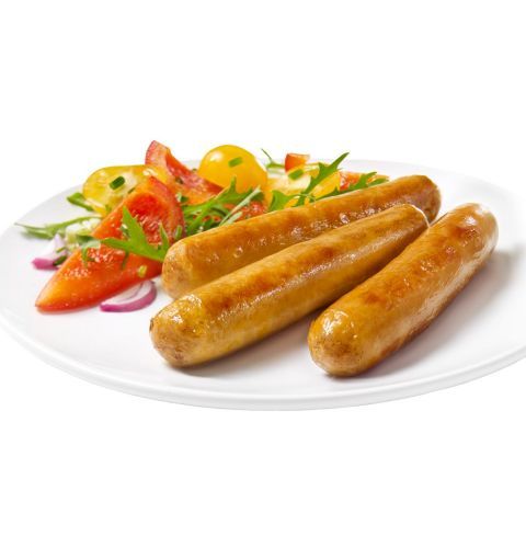 Saucisses porc et boeuf conservées, non cuites