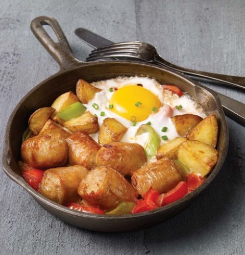 Pork and beef breakfast sausages, preserved (8/lb)