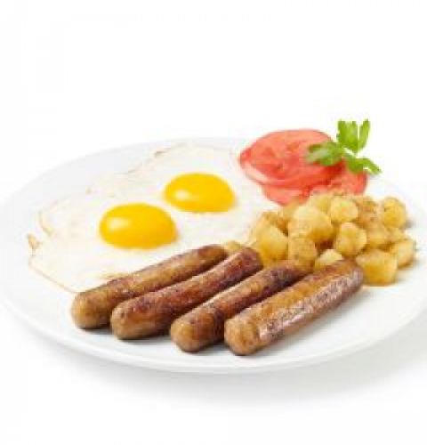 Pork and beef breakfast sausages, preserved (12/lb)