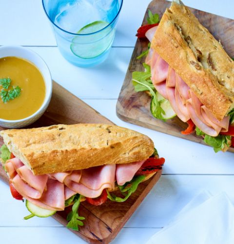 Jambon fumé désossé et tranché