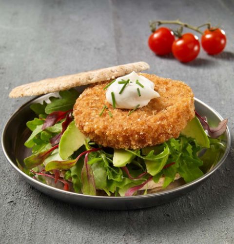 Multigrain breaded chicken burgers, fully cooked