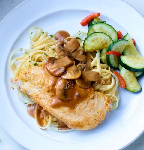 Poitrines de poulet désossées, sans peau (assaisonnées)