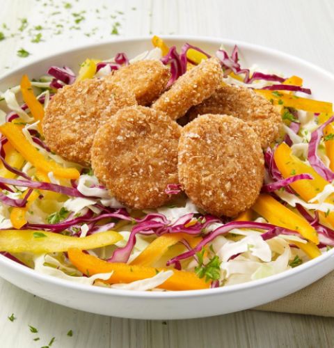 Multigrain breaded chicken nuggets, fully cooked (seasoned)