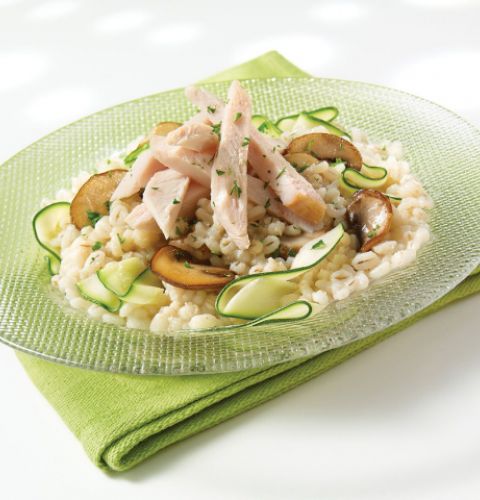 Rôti de dindon cru, désossé (viande blanche et brune) (assaisonné)