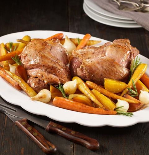 Hauts de cuisse de dindon désossés, sans peau (assaisonnés)