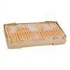 Pork and chicken breakfast sausages, preserved, uncooked in a 100% vegetable casing