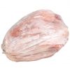 Seasoned uncooked turkey breast with back and boneless wing drummettes