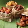Plain chicken wings, cut-up, raw (seasoned)