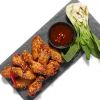 Plain chicken wings cut-up, fully cooked (seasoned)