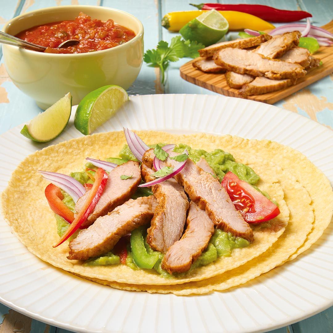 Fajita-style pork strips, fully cooked (seasoned)