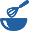 Whisk and bowl icon